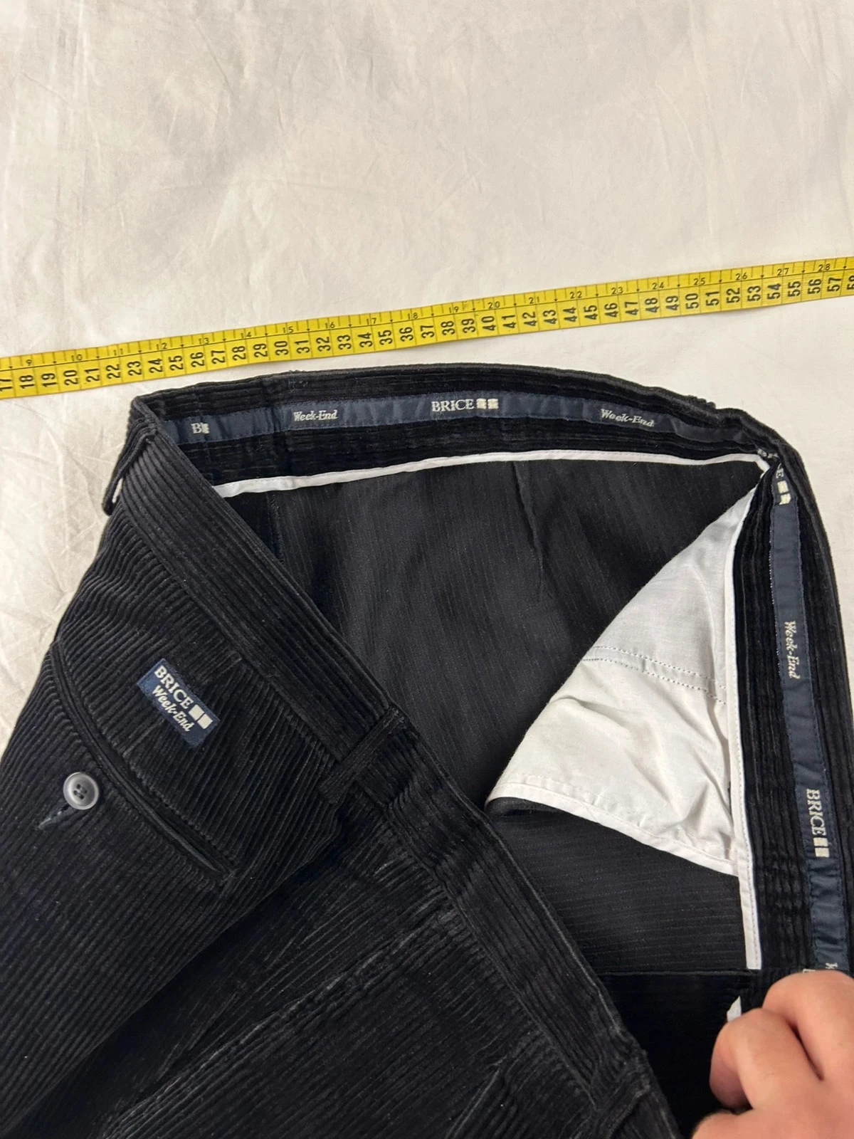 Calça de fato preta Brice estilo fim de semana em veludo costelas tamanho 50 – photo 13